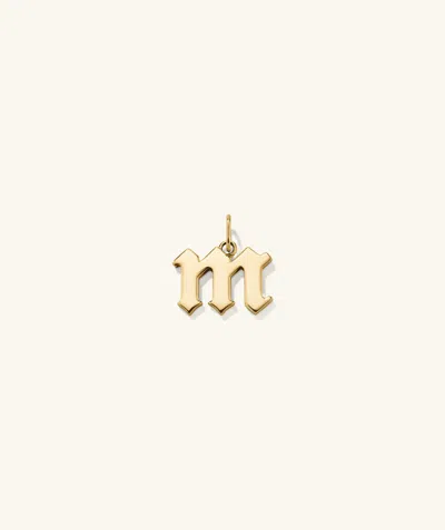 Mejuri Gothic Letter Pendant In Yellow