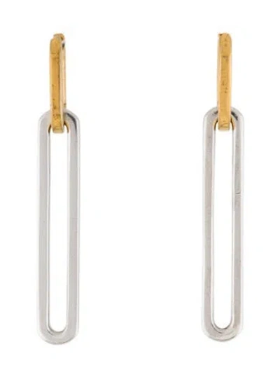 Pre-owned Mejuri Harris Two-tone Convertible Link Earrings In Multi