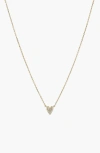 Mejuri Heart Pavé Diamond Necklace In Brown