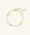 Mejuri Heart Station Bracelet In Vermeil
