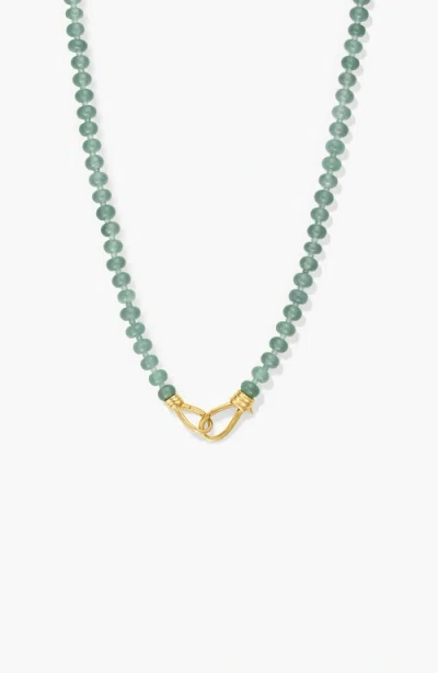 Mejuri Isla Adjustable Lariat Necklace In Aventurine