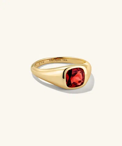 Mejuri Jude Pinky Signet Ring In Red