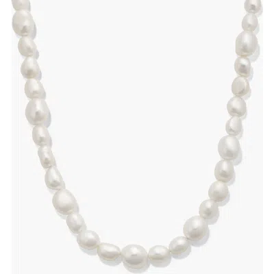 Mejuri Kai Pearl Collar Necklace In Sterling Silver/pearl