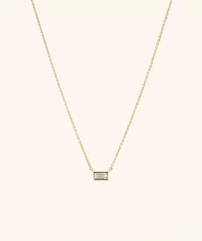 Mejuri Lab Grown Diamond Baguette Necklace In Gold