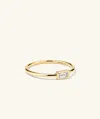 Mejuri Lab Grown Diamond Baguette Stacker Ring In White