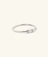 Mejuri Lab Grown Diamond Baguette Stacker Ring In White