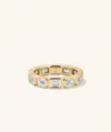 Mejuri Lab Grown Diamond Emerald Cut Bezel Eternity Band In White