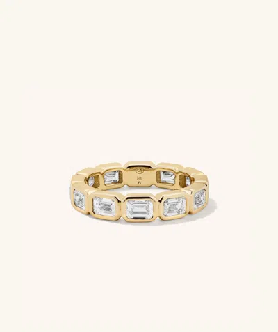 Mejuri Lab Grown Diamond Emerald Cut Bezel Eternity Band In White