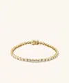Mejuri Lab Grown Diamond Emerald Cut Bezel Tennis Bracelet In White