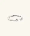 Mejuri Lab Grown Diamond Open Ring In White