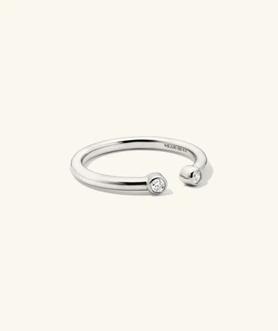 Mejuri Lab Grown Diamond Open Ring In Metallic