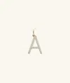Mejuri Lab Grown Diamond Oversized Letter Charm In White