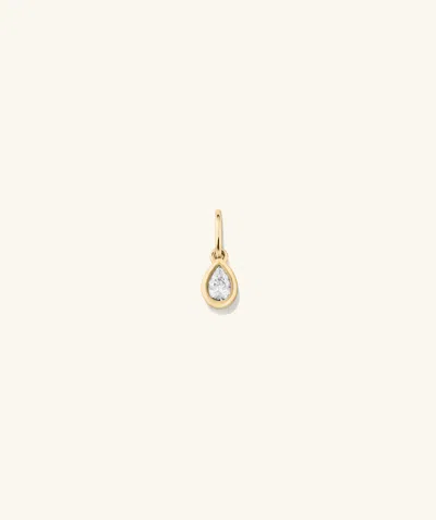 Mejuri Lab Grown Diamond Pear Bezel Pendant In Gold