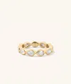 Mejuri Lab Grown Diamond Pear Cut Bezel Eternity Band In White