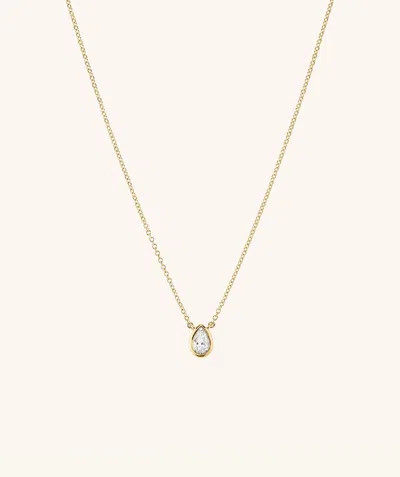 Mejuri Lab Grown Diamond Pear Necklace In Gold
