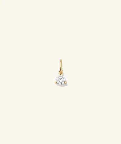 Mejuri Lab Grown Diamond Round Pendant In Yellow