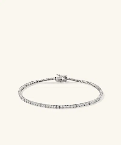 Mejuri Lab Grown Diamond Tennis Bracelet 1.8mm In White