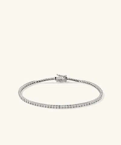 Mejuri Lab Grown Diamond Tennis Bracelet 1.8mm In Metallic