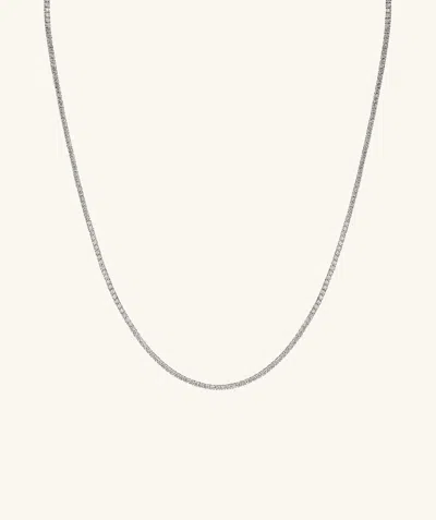 Mejuri Lab Grown Diamond Tennis Necklace 1.8mm In Metallic