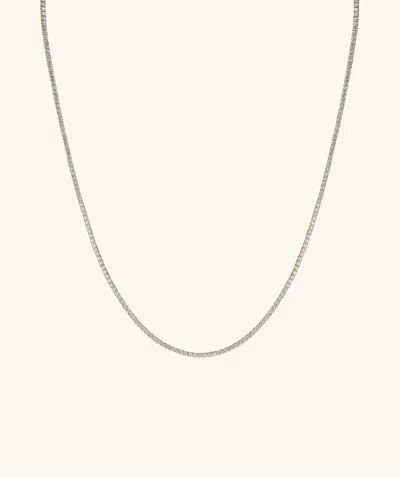 Mejuri Lab Grown Diamond Tennis Necklace 1.8mm In Green