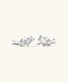 Mejuri Lab Grown Sapphire Bold Climber Studs Silver In Silver