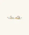 Mejuri Lab Grown Sapphire Climber Studs In Vermeil