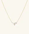 Mejuri Lab Grown Sapphire Cluster Necklace In White