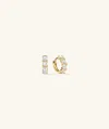 Mejuri Lab Grown Sapphire Huggie In Vermeil