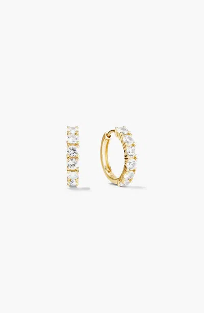 Mejuri Lab Grown Sapphire Small Hoops In Gold