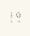 Mejuri Lab Grown Sapphire Studs And Hoops Bundle