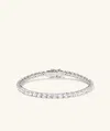 Mejuri Lab Grown Sapphire Tennis Bracelet In White