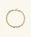 Mejuri Large Square Oval Chain Bracelet In Yellow