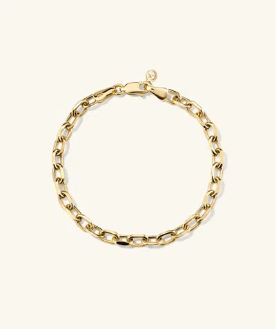 Mejuri Large Square Oval Chain Bracelet In Yellow