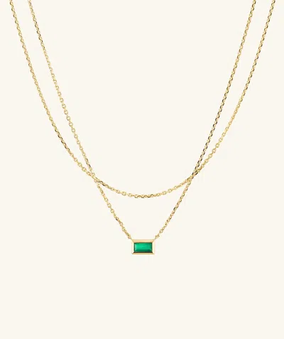 Mejuri Layered Baguette Necklace