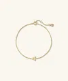 Mejuri Letter Bracelet In Yellow