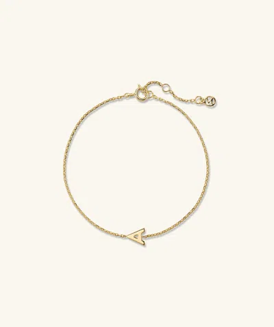 Mejuri Letter Bracelet In Yellow