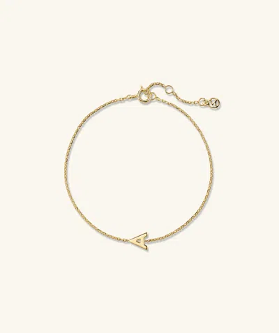 Mejuri Letter Bracelet In Yellow