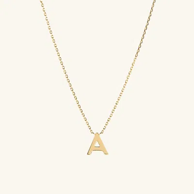 Mejuri Letter Necklace In Gold