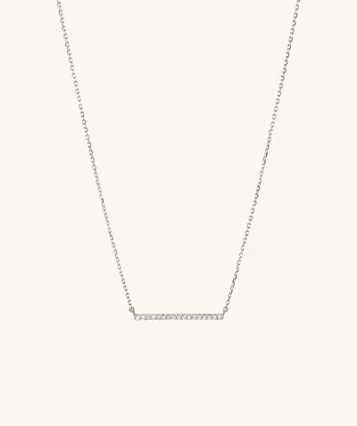 Mejuri Linear Diamond Necklace In White
