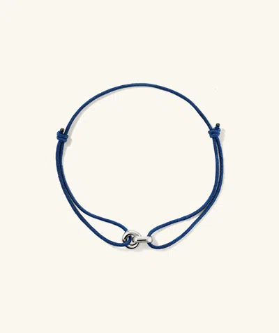 Mejuri Linked Cord Bracelet Blue Silver