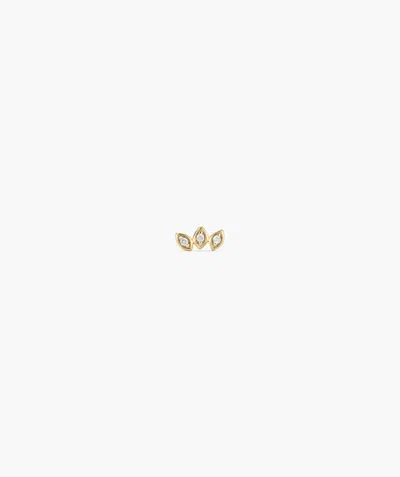Mejuri Marquise Diamond Bar Flat Back Stud In Gold