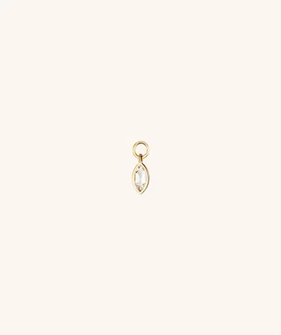 Mejuri Marquise Gemstone Hoop Charm