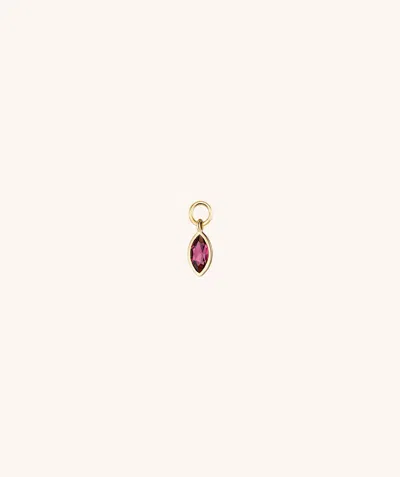 Mejuri Marquise Gemstone Hoop Charm