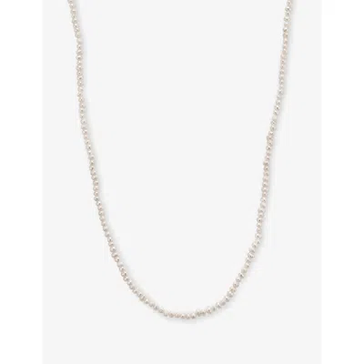 Mejuri Micro 14ct Yellow-gold And Freshwater Pearl Necklace In Pattern