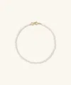 Mejuri Micro Pearl Bracelet In White