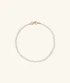 Mejuri Micro Pearl Bracelet In White