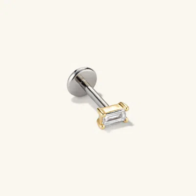 Mejuri Mini Baguette Stud