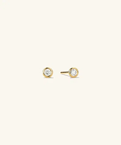 Mejuri Mini Bezel Round Lab Grown Diamond Studs