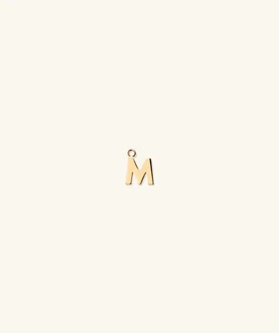 Mejuri Mini Letter Welding Charm In Yellow