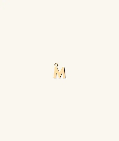 Mejuri Mini Letter Welding Charm In Yellow